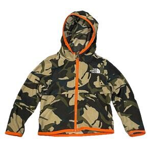 The North Face Camo Fleece Jacket Hooded Size 2T Toddler Zip Up Winter Layering